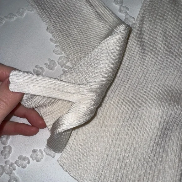 Abercrombie & Fitch Cream Ribbed Cardigan - Picture 5 of 7